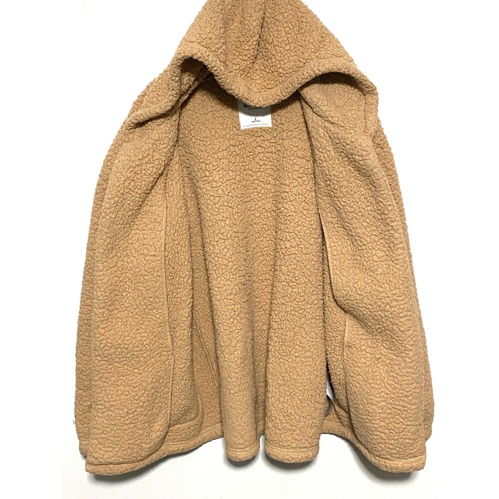 Hollister Sherpa Teddy Bear Coat Jacket Womens L Winter Cozy Indie Sleaze Fuzzy - Picture 4 of 7